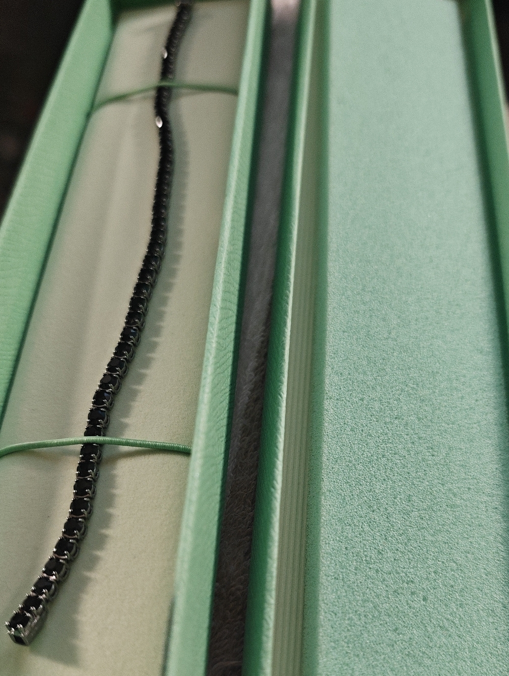 Swarovski Black Tennis Bracelet in Mint Box
